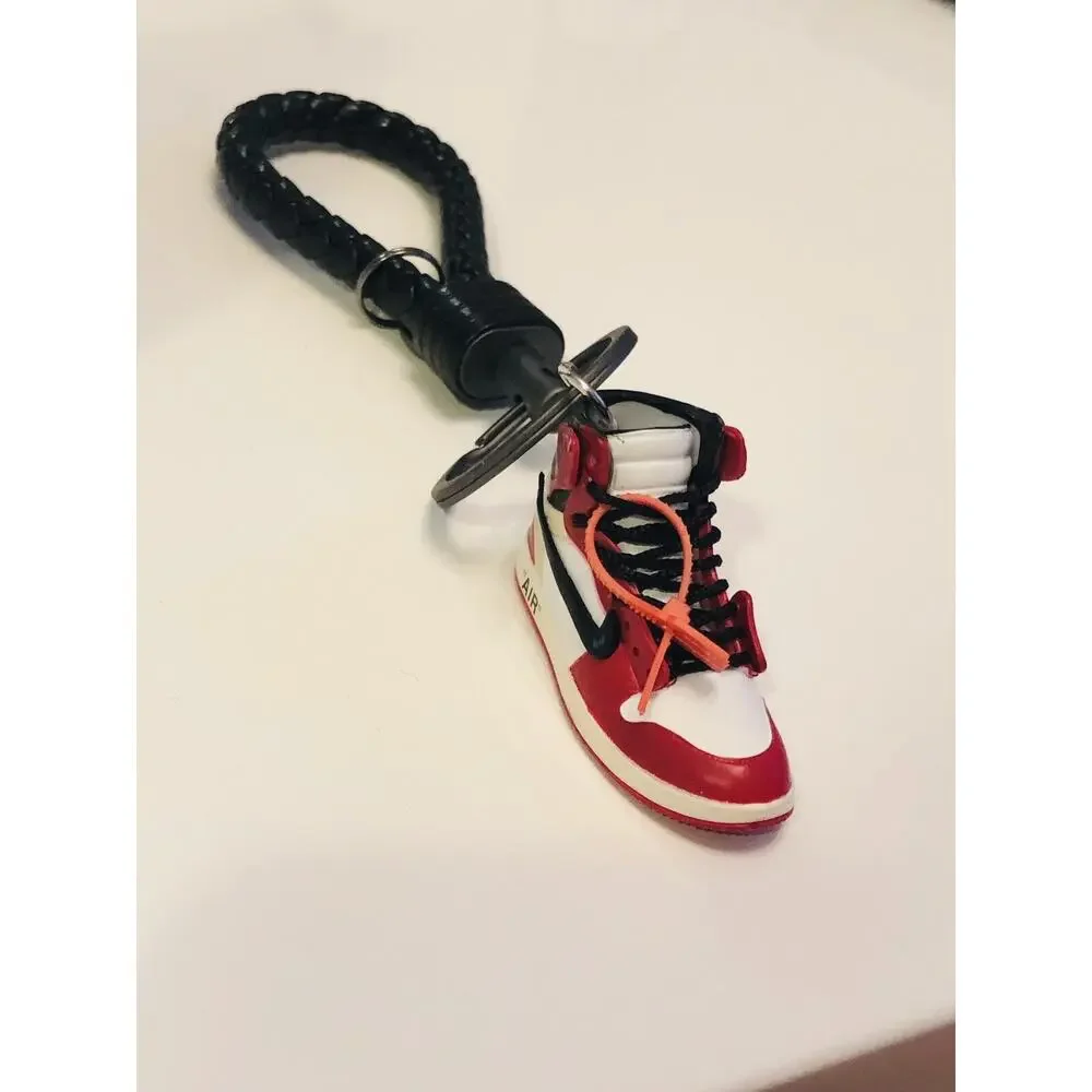 Nike Off-white Chicago Air Jordan 1 Sneakers Mini Model Rings Keychain